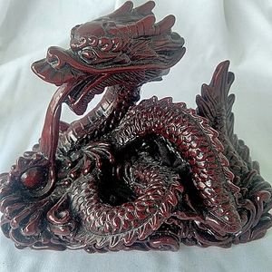 Japanese red Resin vintage statue.